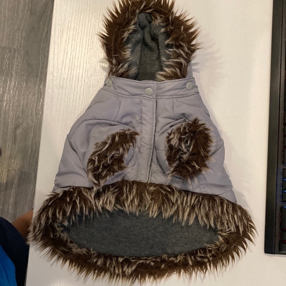 Small dog Puffer coat w/ Detachable hood.